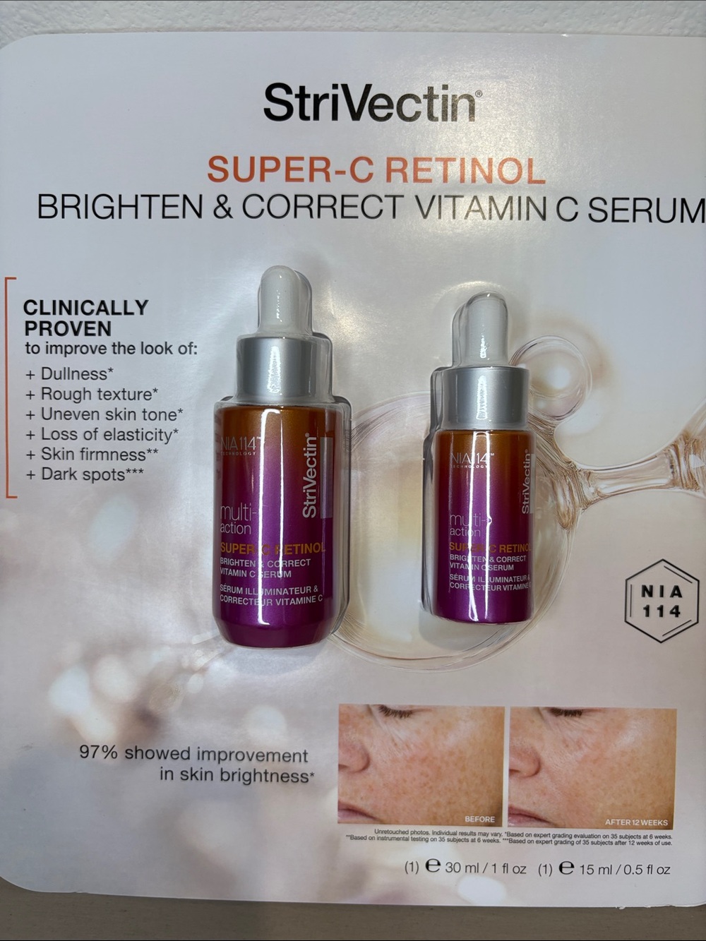 StriVectin Super-C Retinol Brighten & Correct Vitamin C Serum Duo 1.0 & 0.5 oz